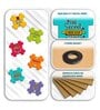 6 Pcs Abstract Wooden Fridge Magnets