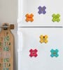 6 Pcs Abstract Wooden Fridge Magnets