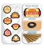 6 Pcs Wooden Fridge Magnets