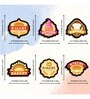 6 Pcs Wooden Fridge Magnets