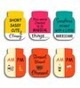 6 Pcs Am Pm Wooden Fridge Magnets