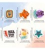 6 Pcs Awe Some Wooden Fridge Magnets
