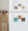 6 Pcs Good Thingd Coming Wooden Fridge Magnets
