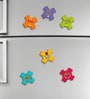 6 Pcs Abstract Wooden Fridge Magnets