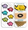 6 Pcs Love First Bite Wooden Fridge Magnets