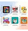6 Pcs Good Thingd Coming Wooden Fridge Magnets