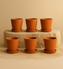 6 Pcs Red Terracotta 3.5 Inchs Planters