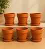 6 Pcs Red Terracotta 4.5 Inchs Planters