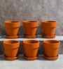 6 Pcs Red Terracotta 6 Inchs Planters