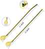 6 Pcs Stainless Steel 2-in-1 Straw Cum Spoons with Cleaning Brush (Golden)