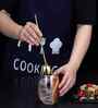 6 Pcs Stainless Steel 2-in-1 Straw Cum Spoons with Cleaning Brush (Golden)