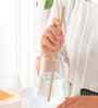 6 Pcs Stainless Steel 2-in-1 Straw Cum Spoons with Cleaning Brush (Golden)