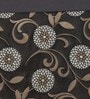 Floral Pattern Black Polyester 90X60 Inch Table Cloth