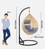 6 Star Wicker Swing in Beige & Grey Colour