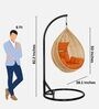 6 Star Wicker Swing in Beige & Orange Colour