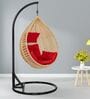 6 Star Wicker Swing in Beige & Red Colour