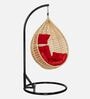 6 Star Wicker Swing in Beige & Red Colour