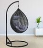 6 Star Wicker Swing in Black & Grey Colour