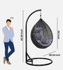6 Star Wicker Swing in Black & Grey Colour