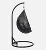 6 Star Wicker Swing in Black & Grey Colour