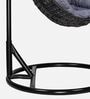 6 Star Wicker Swing in Black & Grey Colour