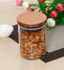 600 ml Borosilicate Glass Kitchen Storage Jar with Golden Metallic Lid