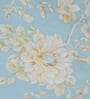 Turquoise Floral 300 TC 100% Cotton  Double Bedsheet with 2 Pillow Covers