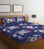 Multicolor Floral 300 TC Poly Cotton  Double Bedsheet with 2 Pillow Covers