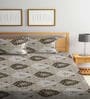 Brown Traditional 300 TC Poly Cotton  Double Bedsheet with 2 Pillow Covers