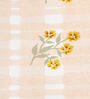 Yellow and Cream Floral 300 TC Poly Cotton  Double Bedsheet with 2 Pillow Covers