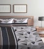 Multicolor Geometric 300 TC Poly Cotton Double Bedsheet with 2 Pillow Covers
