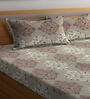 Multicolor Traditional 300 TC Poly Cotton Double Bedsheet with 2 Pillow Covers