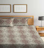 Multicolor Traditional 300 TC Poly Cotton Double Bedsheet with 2 Pillow Covers