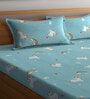 Multicolor Kids 300 TC Poly Cotton  Double Bedsheet with 2 Pillow Covers
