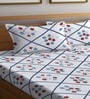 Multicolor Floral 300 TC Poly Cotton Double Bedsheet with 2 Pillow Covers