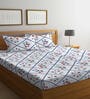 Multicolor Floral 300 TC Poly Cotton Double Bedsheet with 2 Pillow Covers
