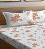 Multicolor Floral 300 TC Poly Cotton Double Bedsheet with 2 Pillow Covers