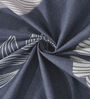 Blue Floral 300 TC Poly Cotton Double Bedsheet with 2 Pillow Covers