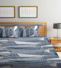 Multicolor Geometric 300 TC Poly Cotton Double Bedsheet with 2 Pillow Covers
