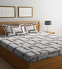 Multicolor Geometric 300 TC Poly Cotton Double Bedsheet with 2 Pillow Covers