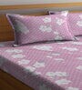 Multicolor Floral 300 TC Poly Cotton Double Bedsheet with 2 Pillow Covers