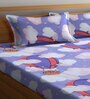 Multicolor Kids 300 TC Poly Cotton Double Bedsheet with 2 Pillow Covers