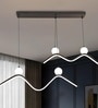 65 Watt Sparkia Black| Chandelier for Living Room| Ceiling| Bedroom Modern|Dining|Hall| Google|Alexa Voice Assist|App Control| Remote Control (Warm Cold Natural White)