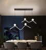 65 Watt Sparkia Black| Chandelier for Living Room| Ceiling| Bedroom Modern|Dining|Hall| Google|Alexa Voice Assist|App Control| Remote Control (Warm Cold Natural White)
