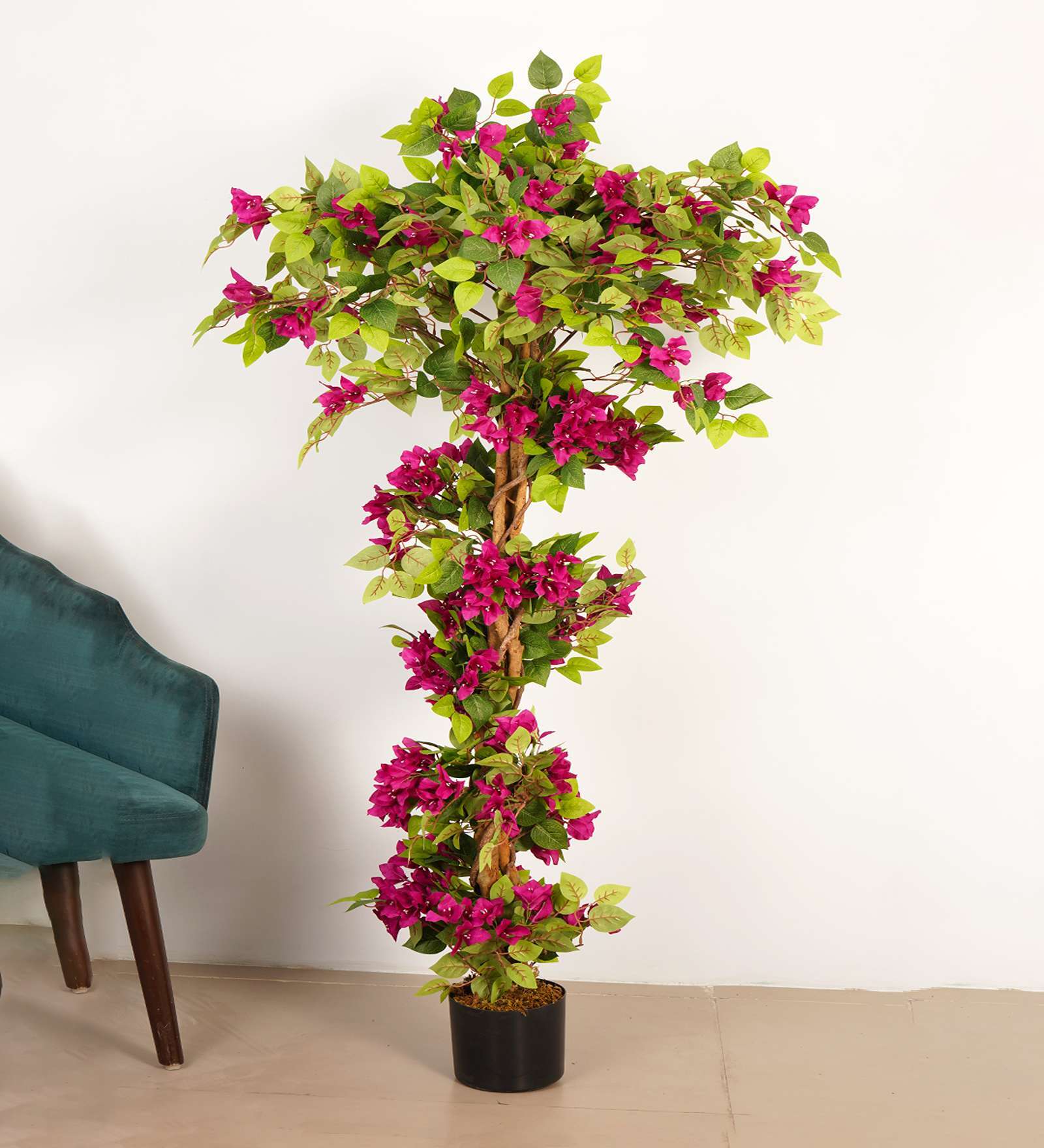 6Ft Artificial Bougainvillea Flower Tree Plant with Pot