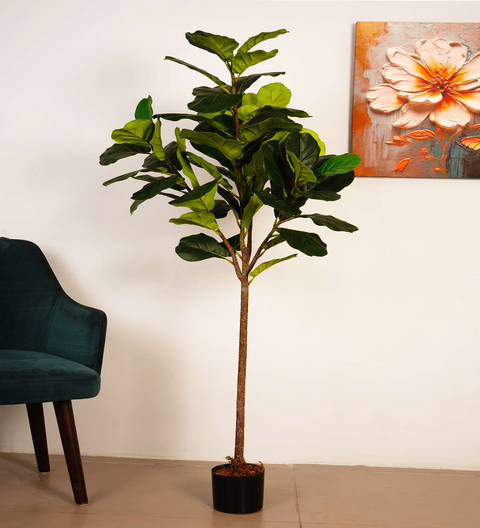 6Ft Artificial Fiddle Leaf Fig Tree Plant with Pot