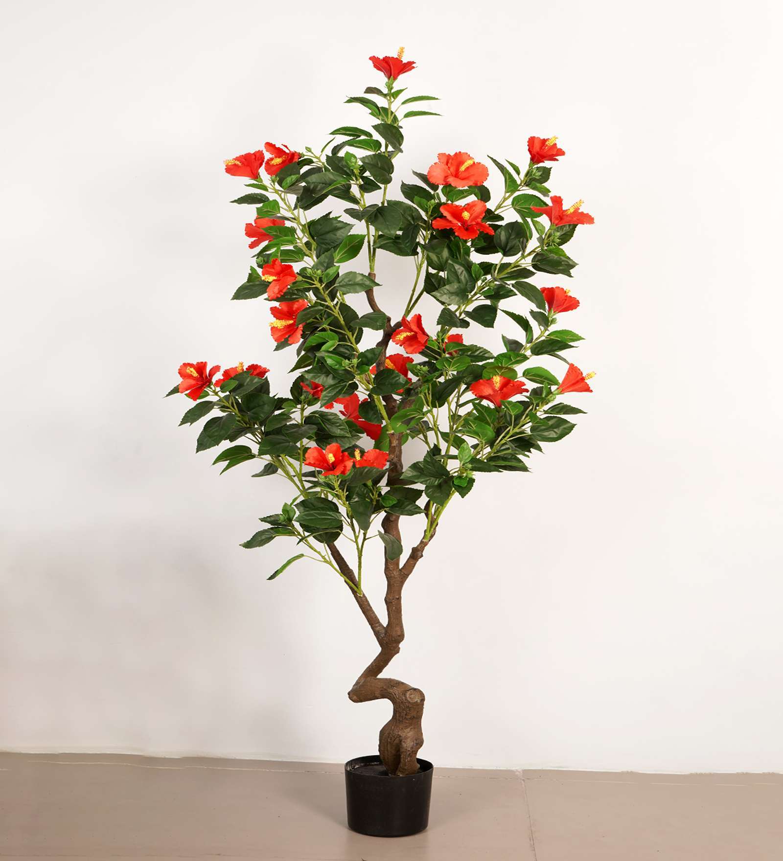6Ft Artificial Hibiscus Flower Plant with Pot