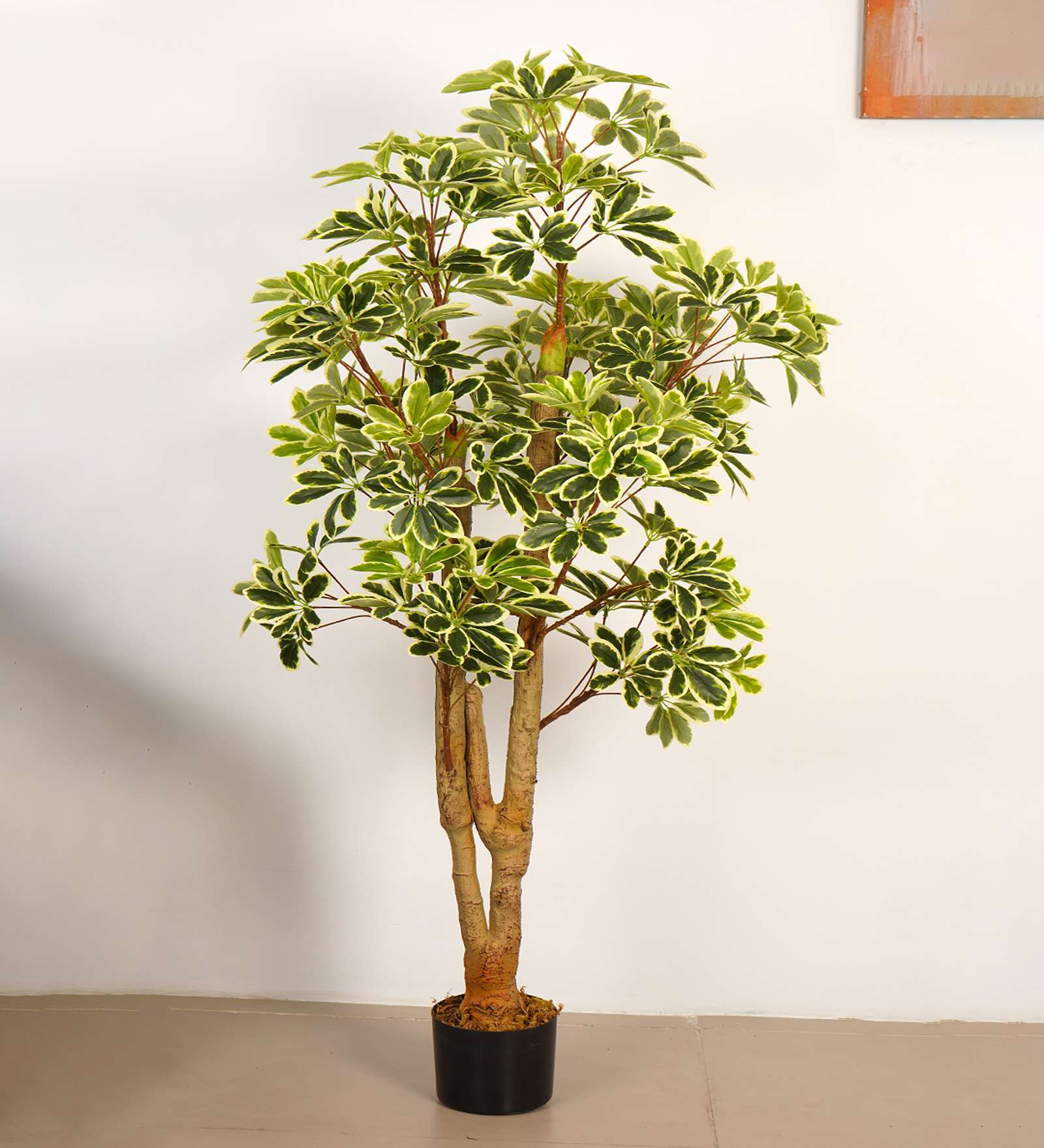 6Ft Artificial Umbrella Schefflera Tree Plant with Pot