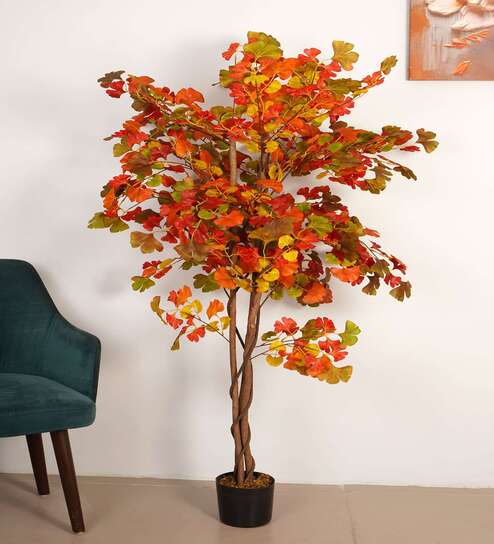 6Ft Artificial Ginkgo Tree Plant with Pot