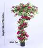 6Ft Artificial Bougainvillea Flower Tree Plant with Pot